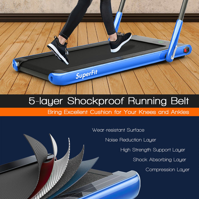 Superfit 2.25hp 2 In 1 Folding Under Desk Treadmill Remote Control App
