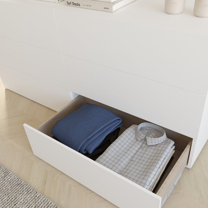 Nordika James 6-Drawer Dresser - White