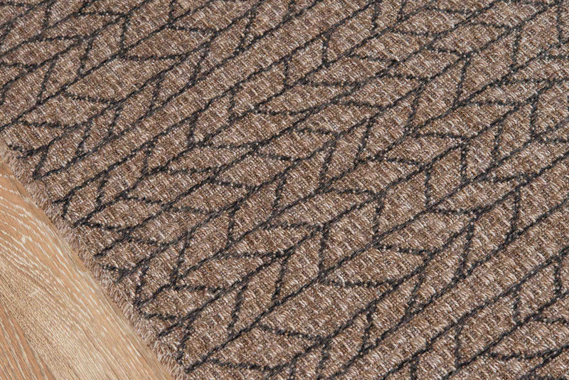 Linden Contemporary 6'7\" x 9'6\" Area Rug in Brown Indoor Area Rug 
