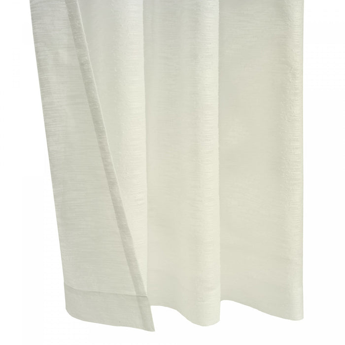 Habitat Boucle Off White Sheer Grommet Curtain Panel - 52 x 84