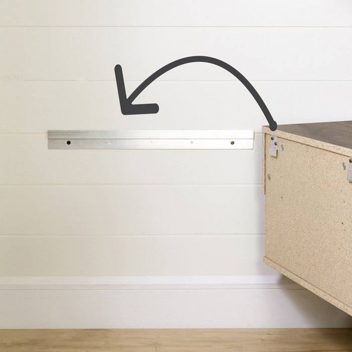 Sazena Floating Nightstand - Natural Walnut 