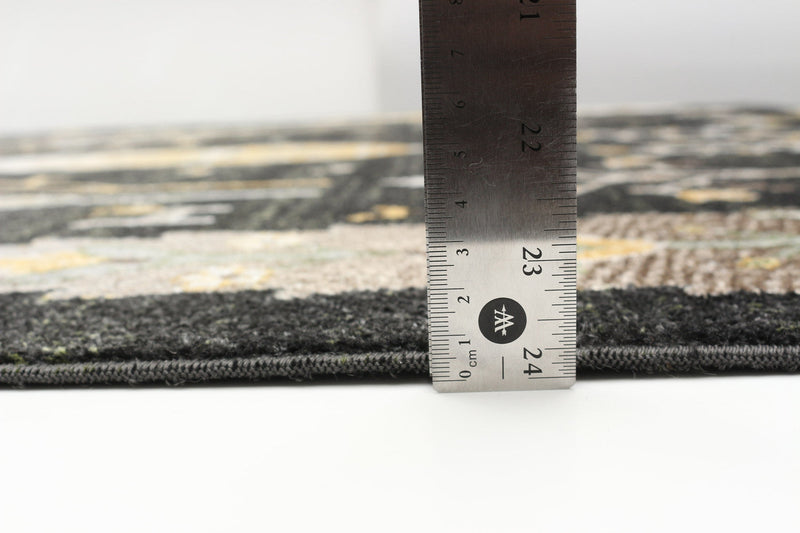 Pine Black Machine Washable Area Rug - 3'0\" x 5'0\"