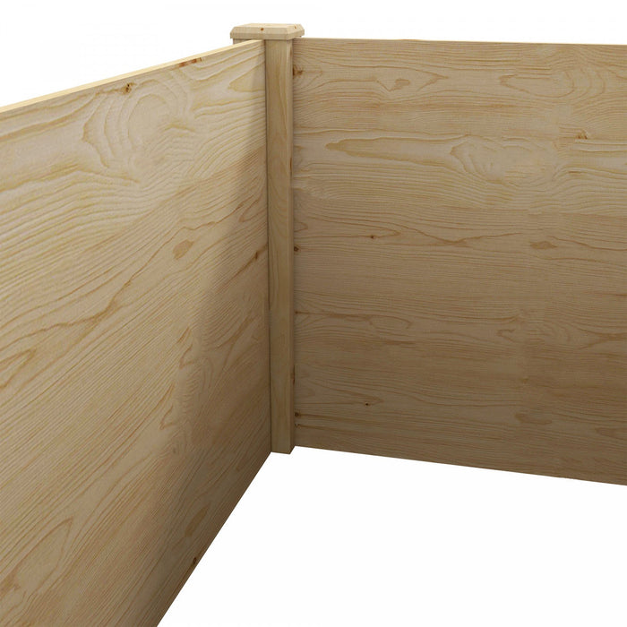 Outsunny Diy Wooden Raised Garden Bed Kit With Open Bottom, Two-box Outdoor Elevated Planter Box For