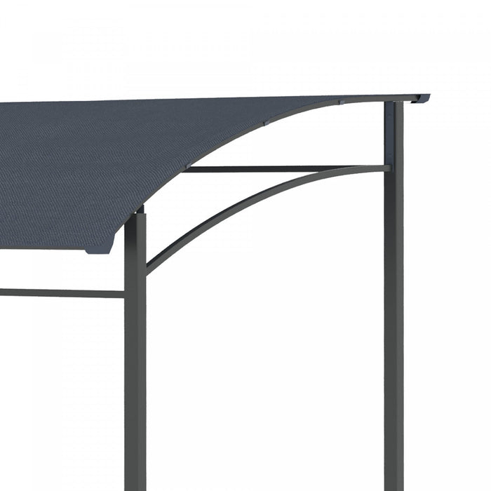 Outsunny 7' X 5' Bbq Grill Gazebo Tent Garden Grill Metal Frame And Canopy With Hooks Outdoor Sun Sh