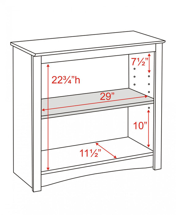 Two-Shelf Bookcase - Espresso