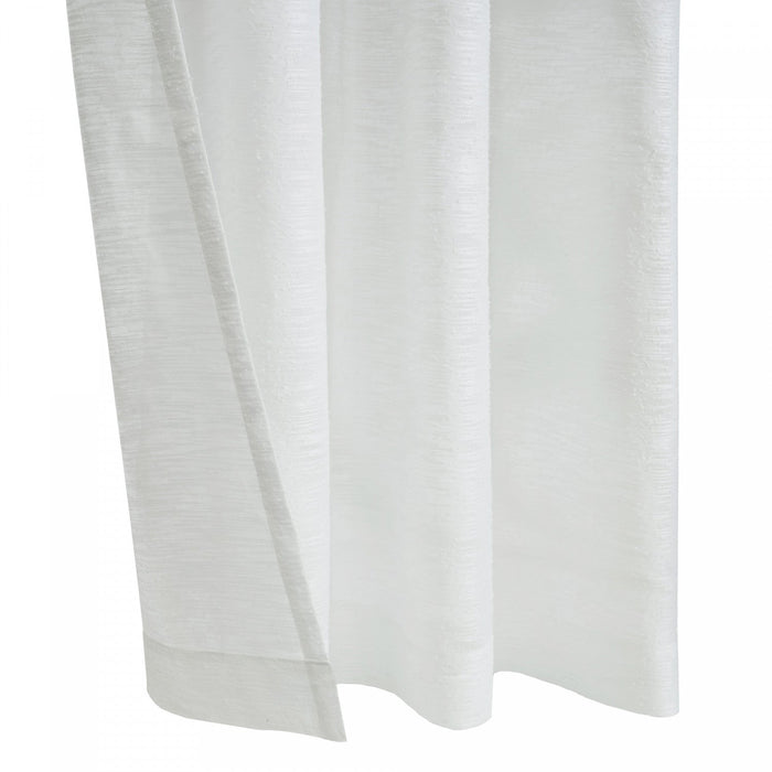 Habitat Boucle White Sheer Grommet Curtain Panel - 52 x 108