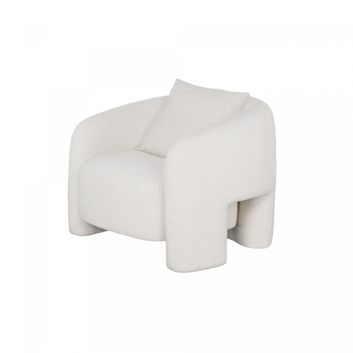 Sylvia Modern Glam 2-Piece Sofa Set in Ivory 