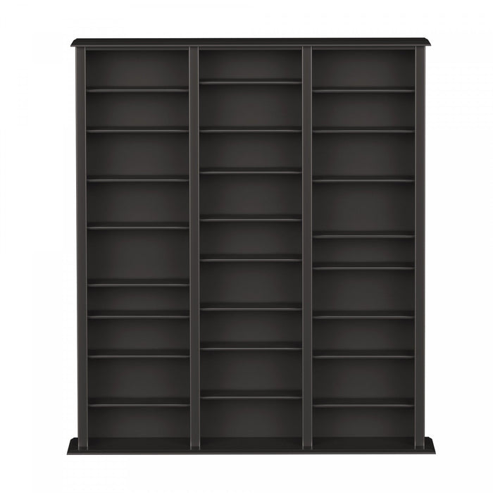 27 Adjustable Shelves Multimedia Storage - Black 