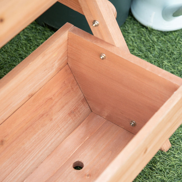 Outsunny 3 Tier Raised Garden Bed Vertical Wooden Elevated Planter Box Kit For Flowers, Vegetables, 