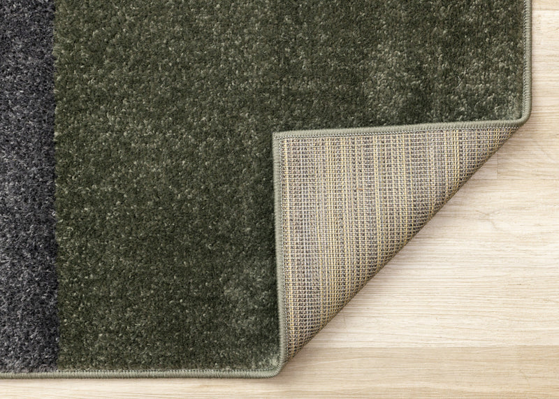 Marley Geometric Modern Green Grey White Area Rug - 5'3\" x 7'7\"