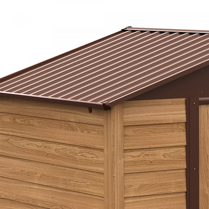 Outsunny 6.4' X 7.7' Outdoor Storage Shed With Double Doors, Metal Garden Shed House For Gardening T