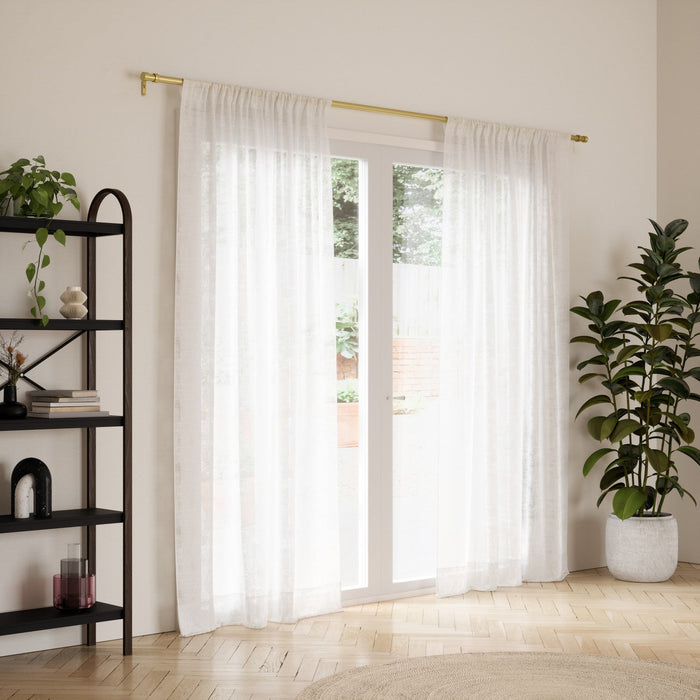 Umbra Cappa Gold Expandable 1\" Curtain Rod - 66\"-120\" 