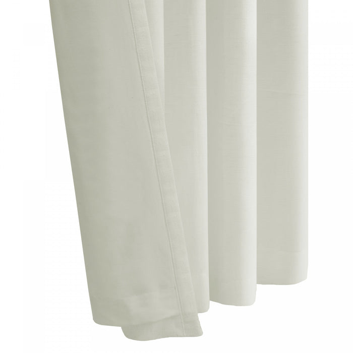 Habitat Sierra White Light Filtering Dual Header Curtain Panel - 52 x 84