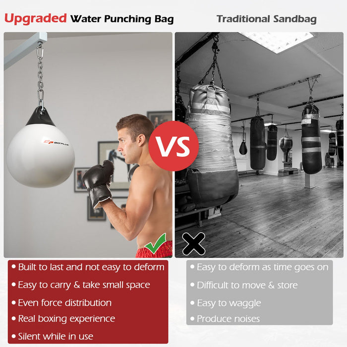 Goplus 18" 110lbs Heavy Water Filled Punching Aqua Training Boxing Bag Home Gym Hook