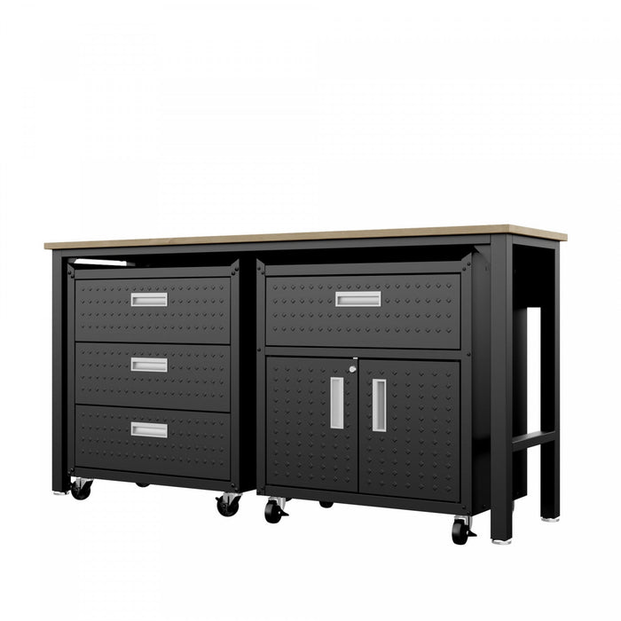 Fortress Modern 3-Piece Garage Set in Charcoal Gray Garage Storage 