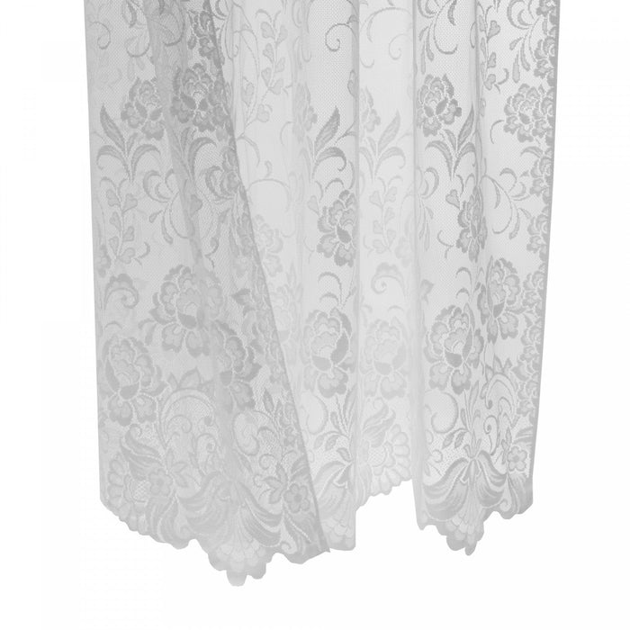 Habitat Limoges White Sheer Rod Pocket Curtain Panel - 55 x 63