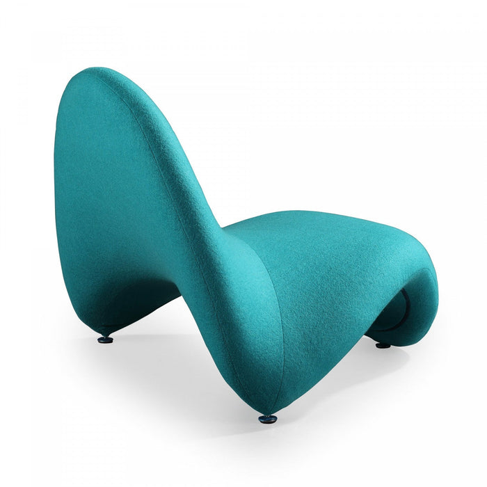 MoMa Modern Wool Blend Accent Chair in Teal - Set of 2 