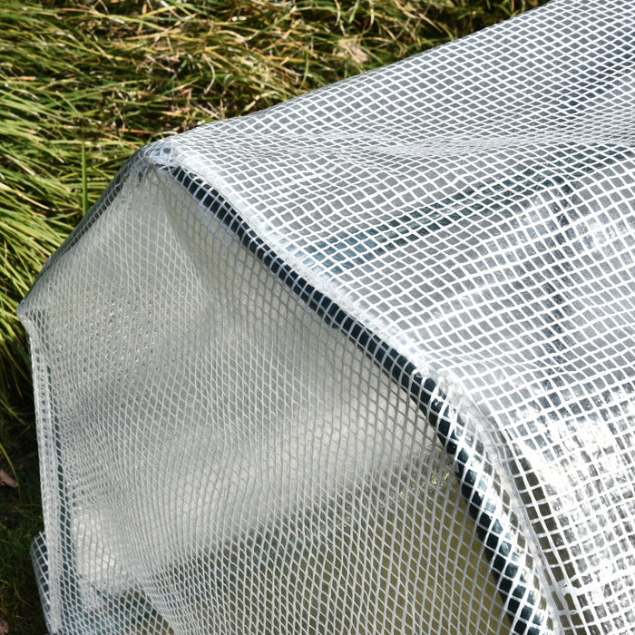 Outsunny 39\" X 28\" X 24\" Portable Mini Greenhouse Pe Grow House With Zipper Door Gardening Plant Cov