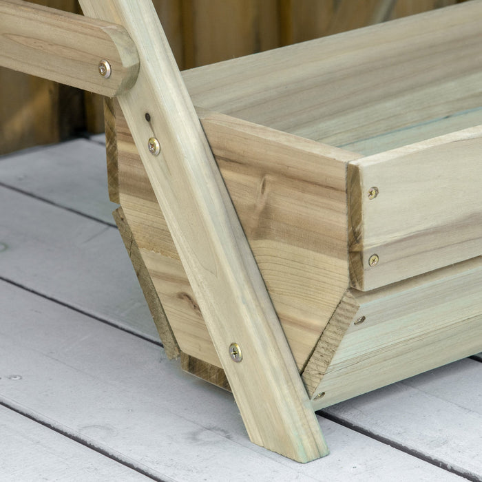 Outsunny 3 Tier Raised Garden Bed, Vertical Wooden Elevated Planter Box Kit For Flowers, Vegetables,