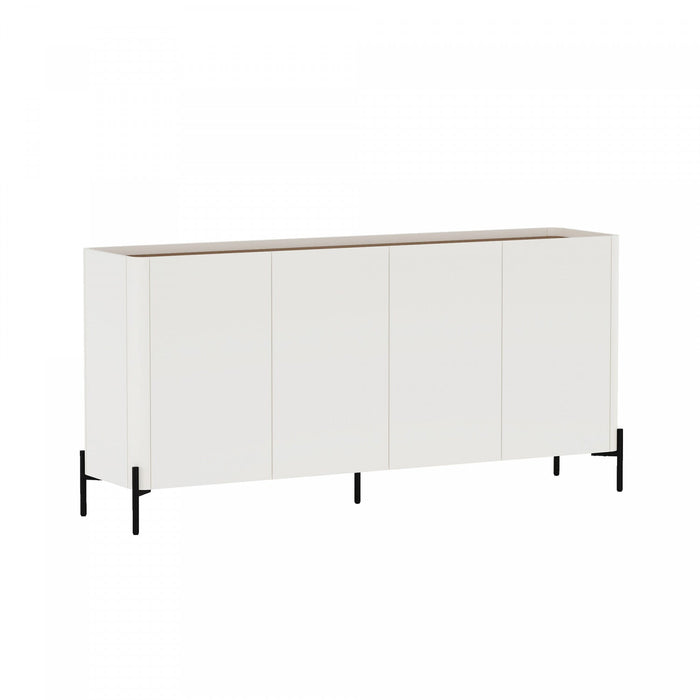 Abbey Modern 67\" Sideboard in Maple and Off White 