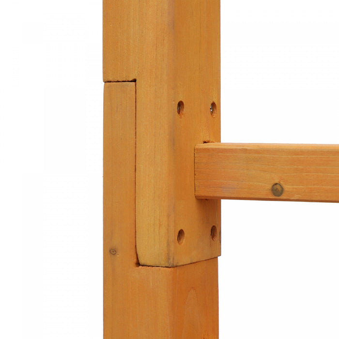Outsunny 85\" Wooden Garden Arbour For Wedding And Ceremony, Outdoor Garden Arch Trellis For Climbing