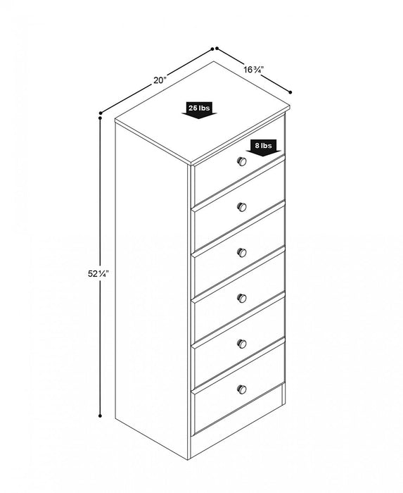 Astrid 6-Drawer Tall Chest - Espresso