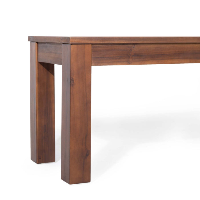 Georgia 61.75\" Slatted Acacia Wood Bench Set Of 2 - Dark Brown 