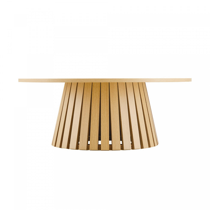 Layla Scandinavian Modern Coffee Table in Light Oak Armoire 