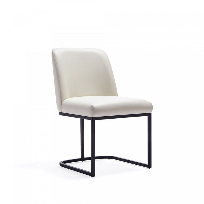 Serena Modern 8-Piece Dining Set in Ivory Dining Chair 