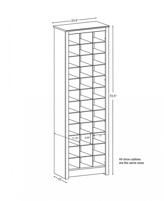 Thirty-Six Pair Shoe Storage Rack - Black