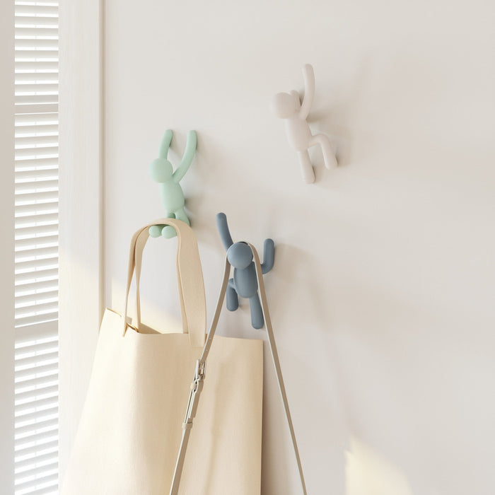 Umbra Buddy Wall Hooks - Grey and Green