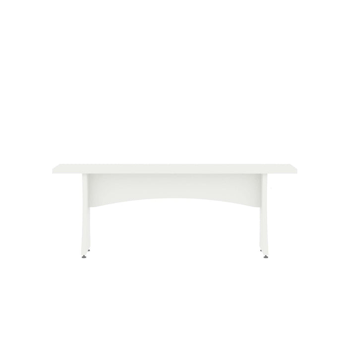 Coney Mid-Century Modern Dining Bench in White - Set of 2 