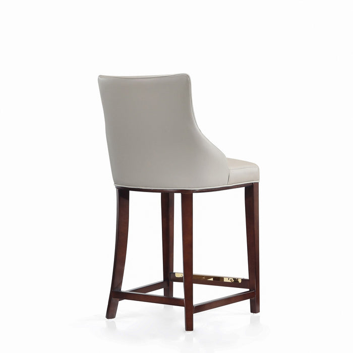 Shubert Modern Wood Upholstered Counter Stool in Light Gray - Set of 3 