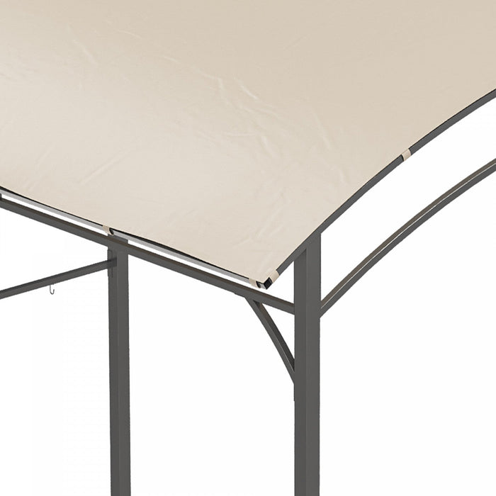 Outsunny 7' X 5' Bbq Grill Gazebo Tent, Garden Grill Canopy With Steel Frame And Hooks, Outdoor Sun 