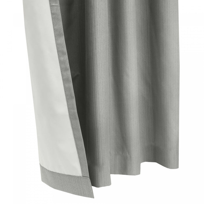 Thermaplus Brooklyn Grey Blackout Dual Header Curtain Panel - 52 x 84