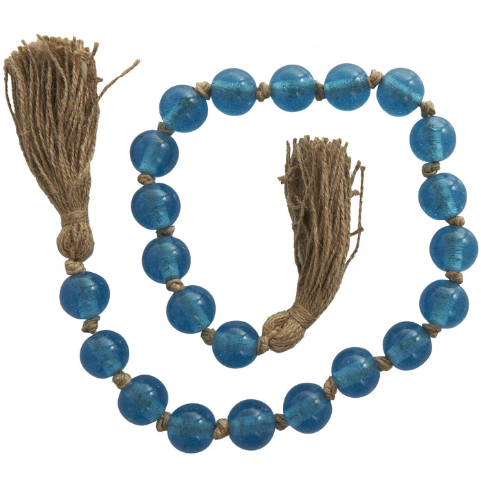 Glass 45\" L Beaded Garland - Dark Sky Blue