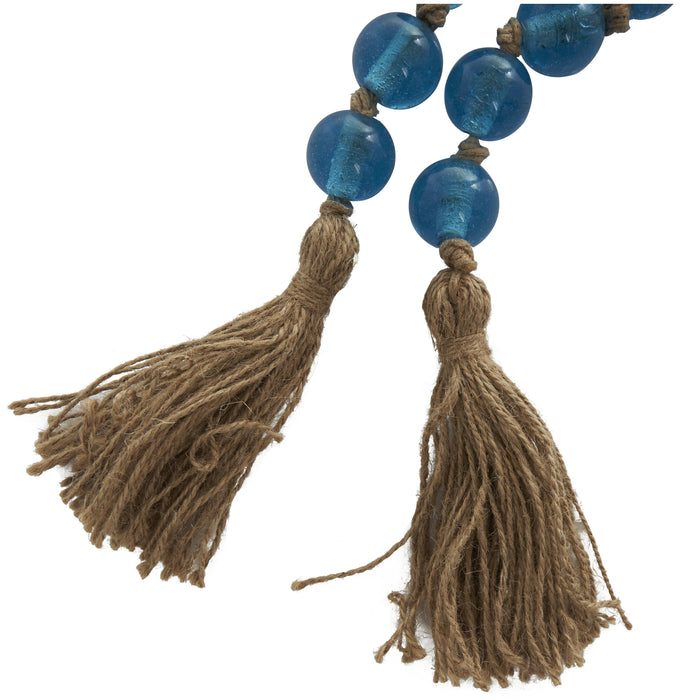 Glass 45\" L Beaded Garland - Dark Sky Blue