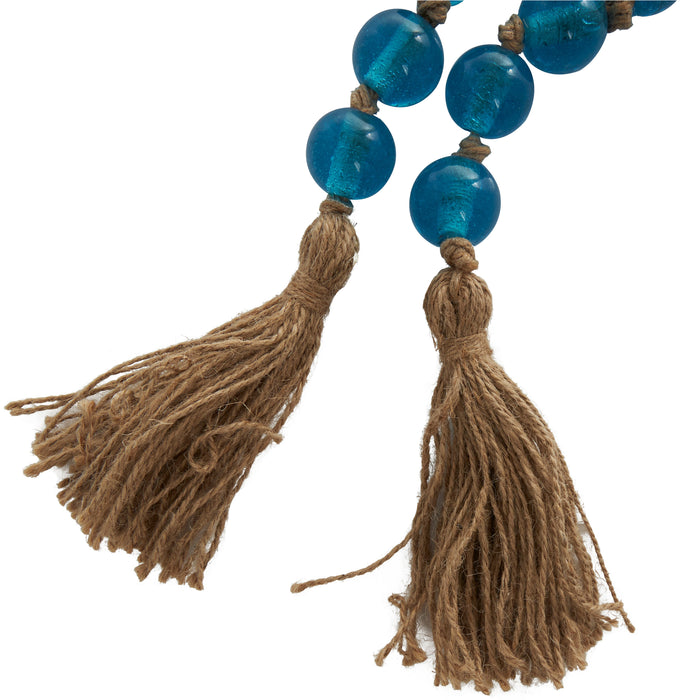 Glass 45\" L Beaded Garland - Dark Sky Blue