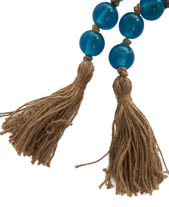 Glass 45\" L Beaded Garland - Dark Sky Blue