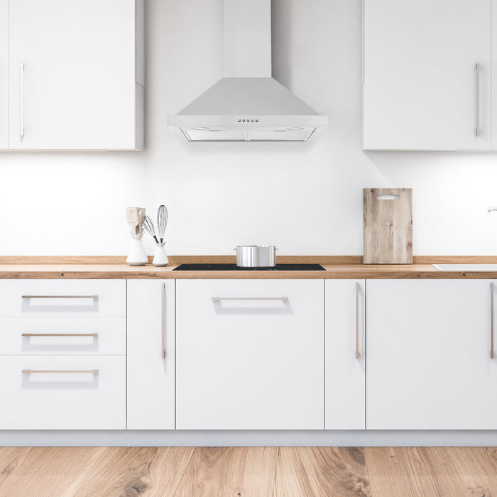 Ancona 24\" Convertible Wall Mount Pyramid Range Hood - AN-1582 