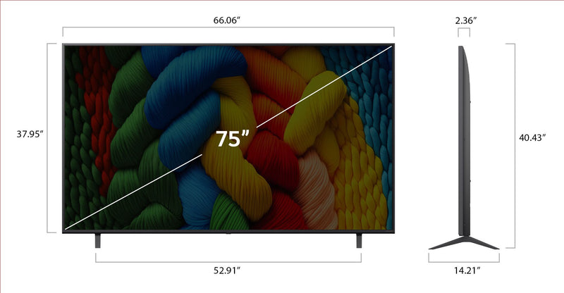 LG 75\" NanoCell AI NANO80 4K Smart TV (75NANO80AUA.ACC)