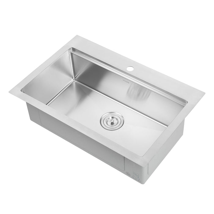 Ancona 30\" Dual Mount Workstation Kitchen Sink - AN-33105