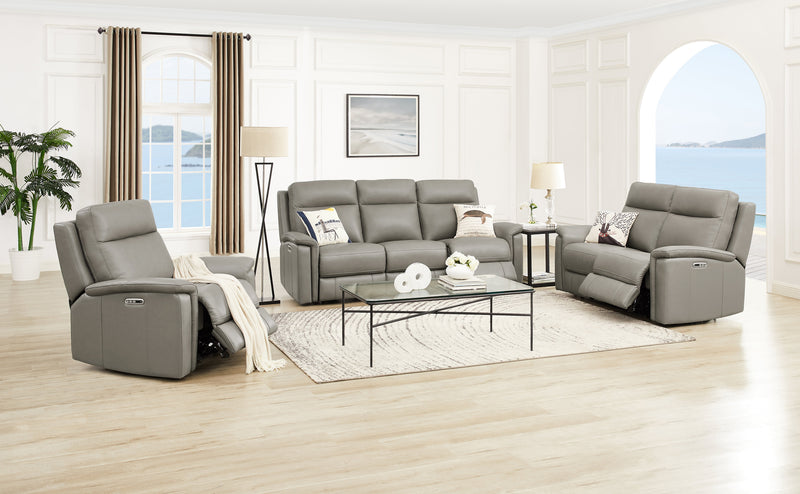 Hydeline Stanfield Power Reclining Loveseat - Grey