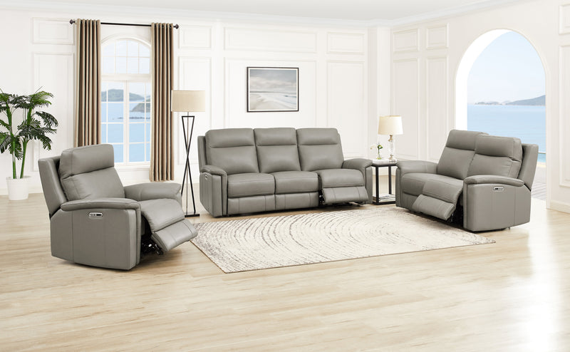 Hydeline Stanfield Power Reclining Loveseat - Grey