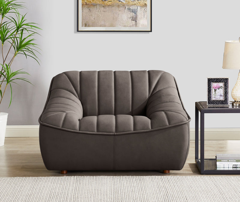 Hydeline Nest Leather Chair - Chocolate