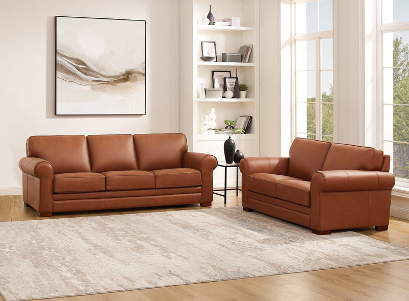 Hydeline Brookfield Leather Sofa - Brown