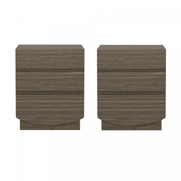 Ardea Contemporary 20\" Nightstand in Walnut (3-Drawer) 