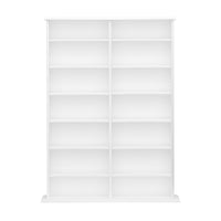 Prepac Double Width Wall Storage Bookcase - White