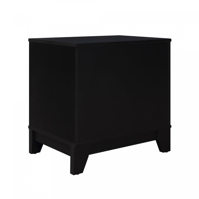 Sheridan Mid-Century Modern 22\" Nightstand in Black (1-Drawer) - Set of 2 
