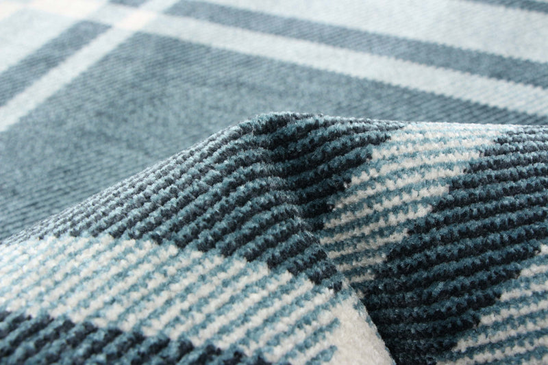 Roma Blue Machine Washable Area Rug - 5'0\" x 7'0\"